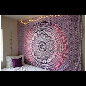 Pink and purple tapestry